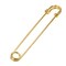 Vintage Czech Gold Large Decorative Safety Pin – 3.25" Metal Fashion Fastener